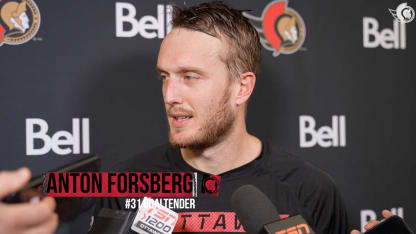 Anton Forsberg dispo médias après le match contre Utah