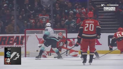 Dostal With a Great Save on Gaudreau