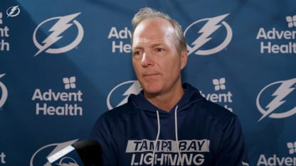 Jon Cooper | Pregame at Los Angeles 