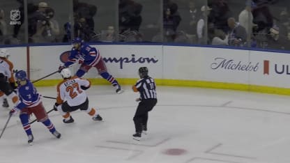 PHI@NYR: Lafrenière scores goal against Samuel Ersson