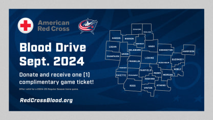 american red cross and blue jackets unite for blood drive campaign