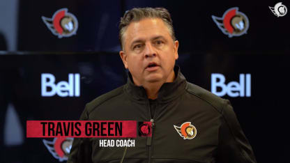 Travis Green dispo médias avant le match contre NJD