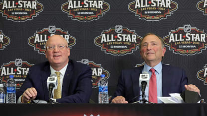 Bill Daly Gary Bettman 2022 NHL All Star Media Day