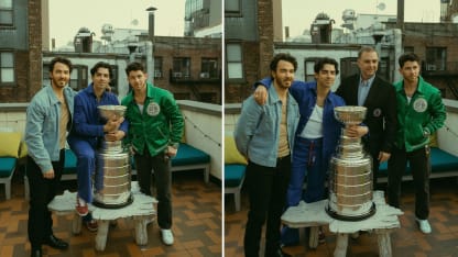 The Jonas Brothers hang out with Stanley Cup before new album release