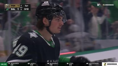 VGK@DAL: Hryckowian scores goal against Adin Hill