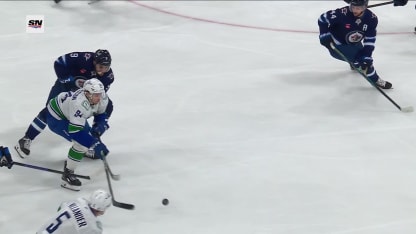 Linus Karlsson with a Goal vs. Winnipeg Jets