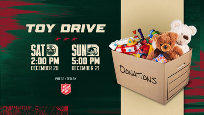MINNESOTA WILD TO HOST TOY DRIVE PRESENTED BY AND BENEFITTING THE SALVATION ARMY ON SATURDAY, DECEMBER 20 AND SUNDAY, DECEMBER 21 2025