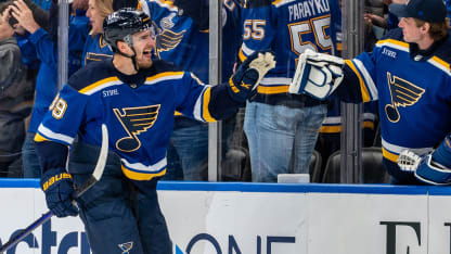 Blues set franchise record with 3 goals in 32 seconds