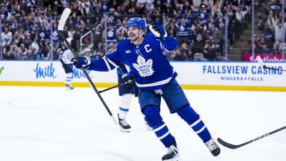 Matthews nets backhand for hat trick