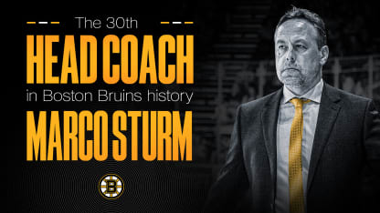Marco Sturm Named 30th Head Coach in Boston Bruins History