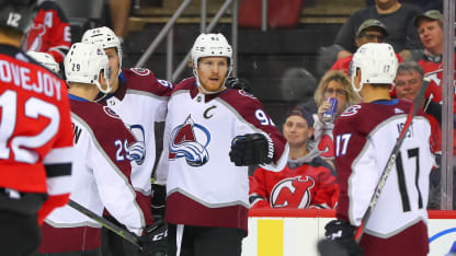 Gabriel Landeskog celebrate New Jersey Devils 2018 October 18