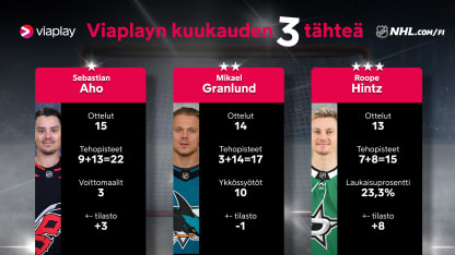 Joulukuun suomalaiset NHL tähdet