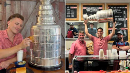 Matthew Tkachuk takes Stanley Cup to St Louis restaurant
