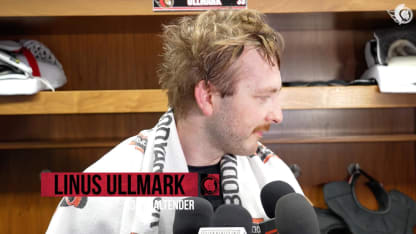 Linus Ullmark dispo médias avant le match contre STL