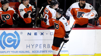 Konecny goes five-hole for equalizer