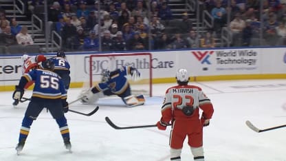 ANA@STL: Hofer with a great save against Robby Fabbri