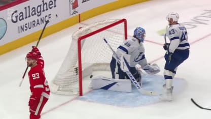 TBL@DET: DeBrincat scores goal against Andrei Vasilevskiy