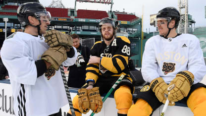 Lindholm Pastrnak Marchand at Winter Classic
