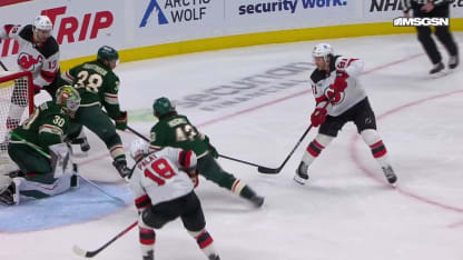 NJD@MIN: Palat scores goal against Jesper Wallstedt