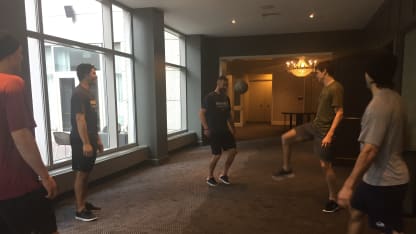 Avalanche warmup soccer Philadelphia hotel game day February 28, 2017