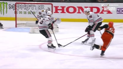 CHI@ANA: Trouba scores goal against Arvid Soderblom