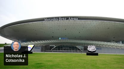 Mercedes-Benz Arena Cotsonika badge