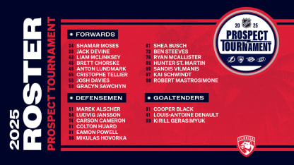 Florida Panthers Announce Roster for 2025 NHL Prospect Tournament