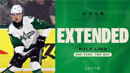 Dallas Stars sign Kole Lind to one-year, two-way contract extension 062325