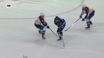 COL@WPG: Ehlers scores goal against Mackenzie Blackwood