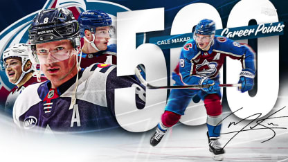 Makar obtient son 500e point sur le but de Nelson