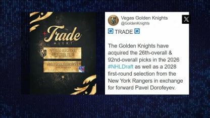 New York Rangers acquire Pavel Dorofeyev