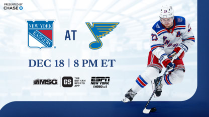 Rangers at Blues: Pregame Notes | 12.18.25