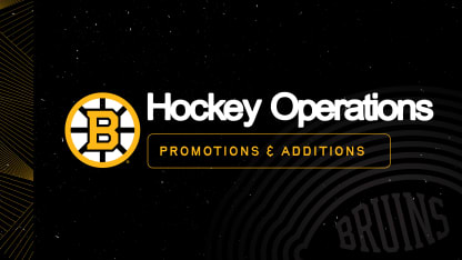 Bruins Announce Hockey Operations Staff Promotions and Additions 