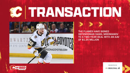 Flames Sign Daniil Miromanov To Two-Year Extension