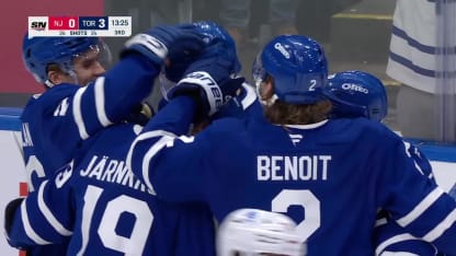 NJD@TOR: Jarnkrok scores goal against Jacob Markstrom