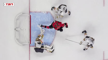 Cozens flips in backhand shot