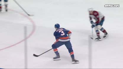 Adam Pelech with a Goal vs. Colorado Avalanche