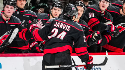 WPG@CAR: Jarvis has a hat trick against the Jets