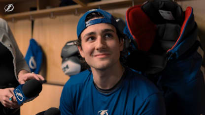 Dominic James | Pregame vs Chicago Blackhawks