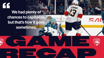 RECAP: Sharks 3, Panthers 1