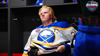 Rasmus Dahlin #26 of the Buffalo Sabres