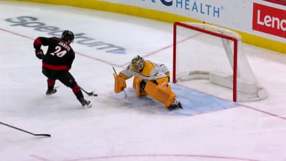 NSH@CAR: Saros with a great save against Seth Jarvis