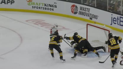 Swayman robs Zuccarello in tight