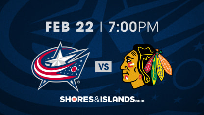 SATURDAY, FEBRUARY 22 AT 7 PM VS. CHICAGO BLACKHAWKS