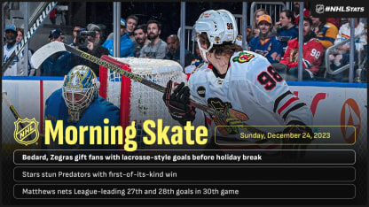 Bedard morning skate