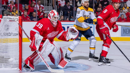 Talbot records shutout in first Red Wings start