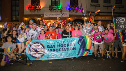 New York City Gay Hockey Association celebrating Pride Month
