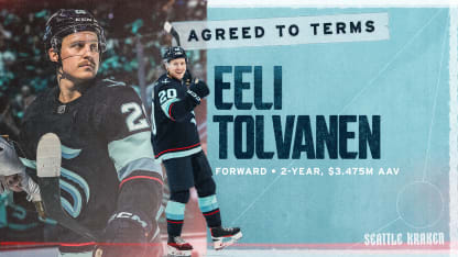 Seattle Kraken Agree to Terms with Eeli Tolvanen on Two-Year Contract