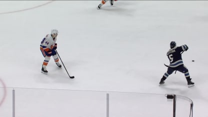 NYI@CBJ: Provorov scores goal against David Rittich