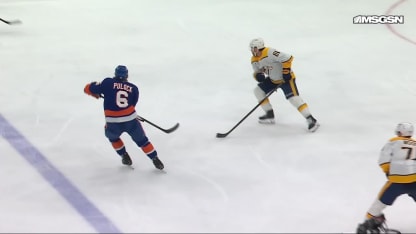 NSH@NYI: Schaefer scores goal against Juuse Saros